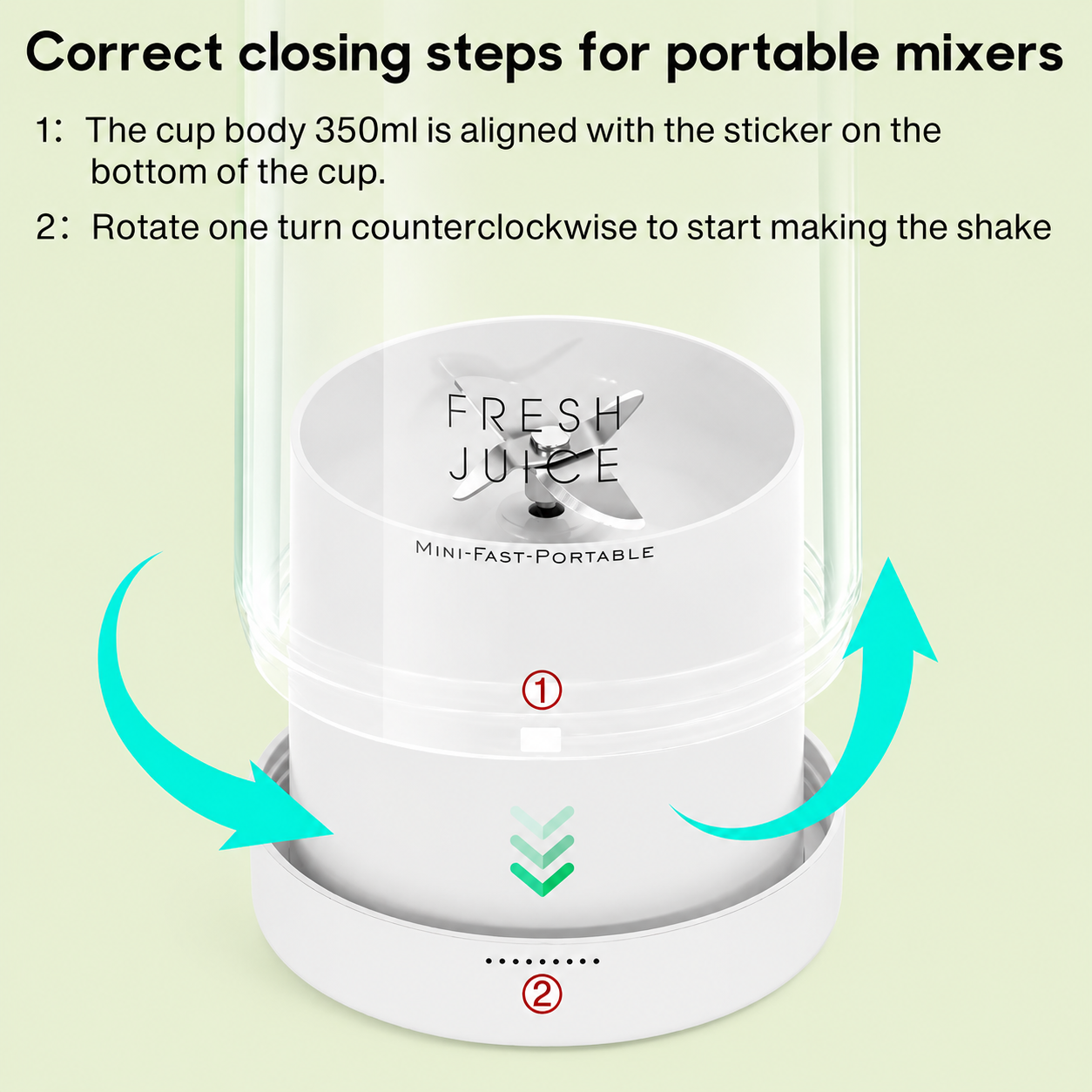🍹 Fresh Juice Portable Blender Bottle – USB Rechargeable (350ml)