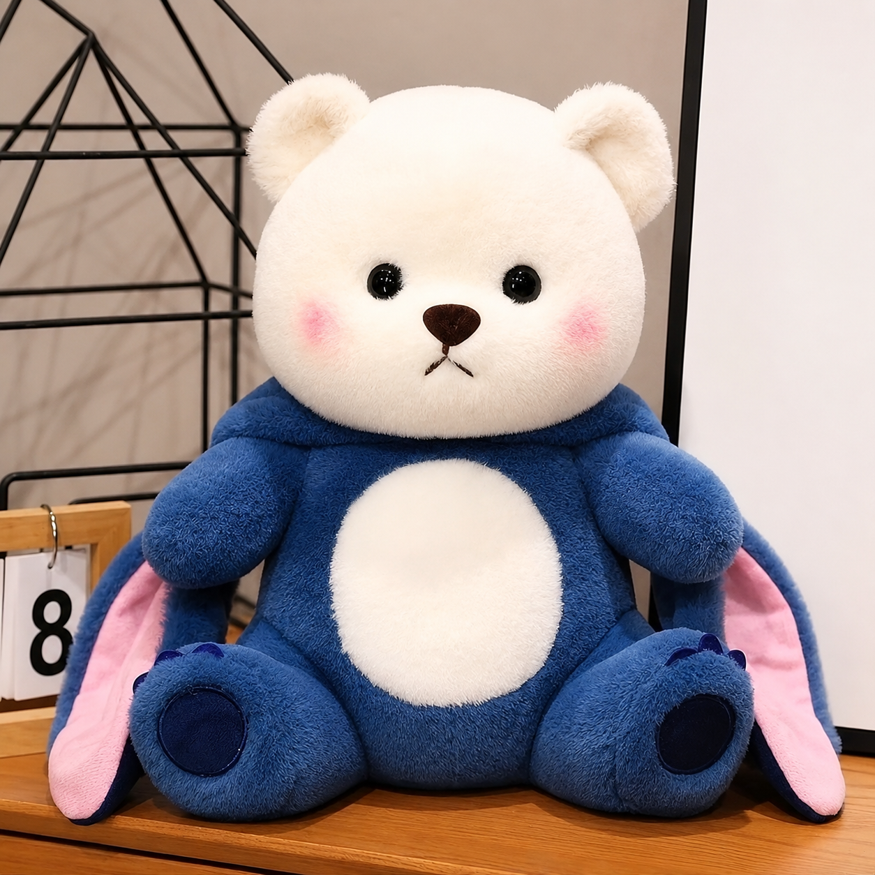 Cute Blue Bunny Bear Plushie – 35cm | Ultra Soft Huggable Companion 🩵